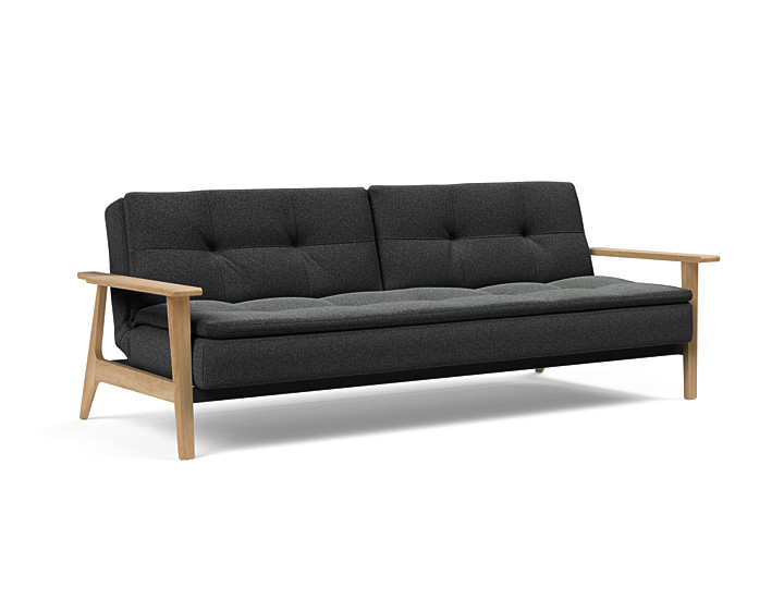 Innovation –  Dublexo Sovesofa med Frej Egetræs arm – Liggemål 115×210 cm -529-Egetræ