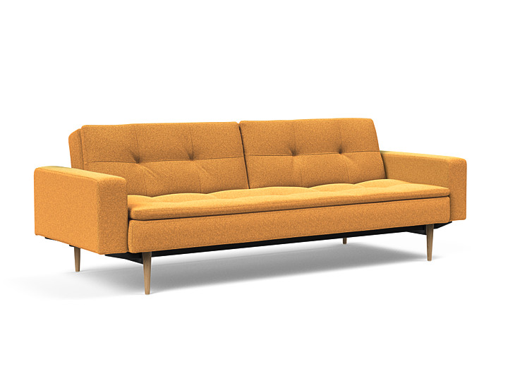 Innovation -  Dublexo Sovesofa med polstret armlæn - Liggemål 115x210 cm-536-Lys