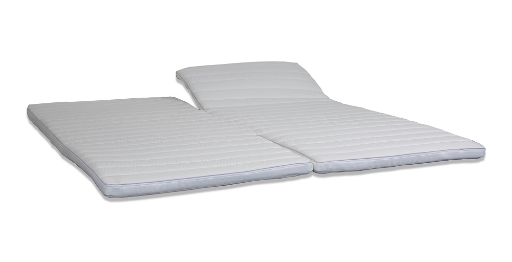 BBC – Coolplus H-Split Latex topmadras med indlæg af 50 mm latex- slids i begge ender- elevations topmadras
