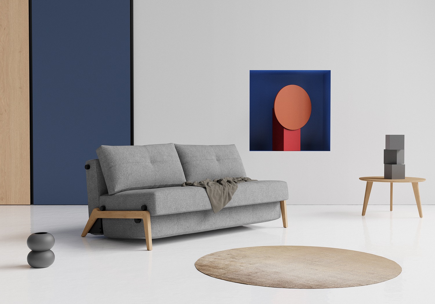 Innovation –  Cubed Wood Sovesofa – 160×200 cm – Egeben