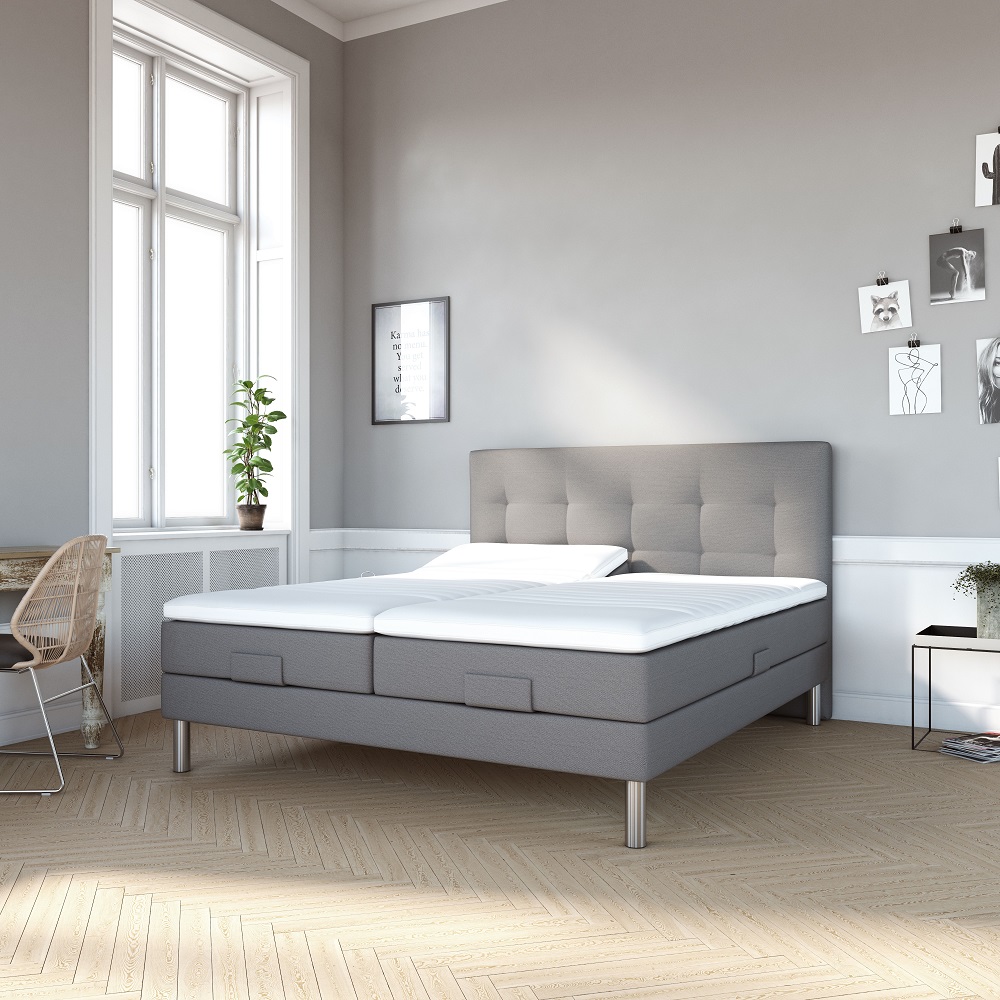 Livingbed Karma Classic Elevationseng 120x200 Inkl Latex Topmadras Hoved Gavl Udstillingsmodel