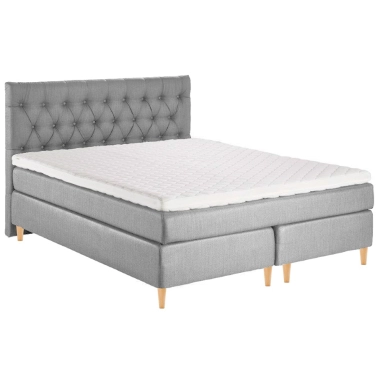 Sov Bedre kontinentalseng 160x200 cm – lysegrå – udstillingsmodel - Solrød Afdeling