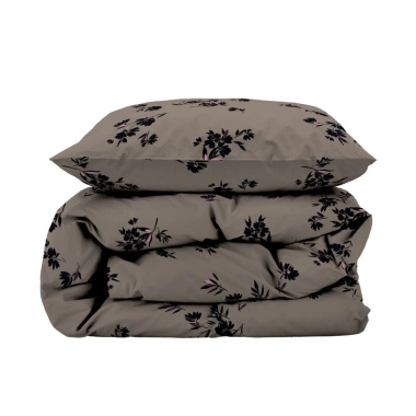 Silhouette Sengetøj - 100 % bomuld-satinvævning med praktisk lynlås i pude- og dynebetræk - Voksen sengetøj