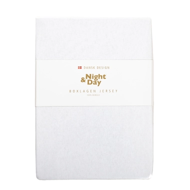 Jersey/Stræklagen hvid 185x213 x 30 cm - Nordisk Tekstil