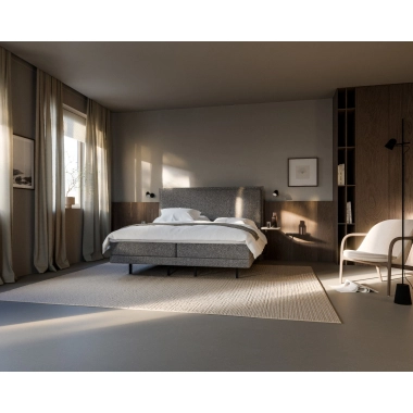 Jensen Prestige Lean Elevationsseng 180x200 cm - Inkl. Sleep III topmadras og Diva gavl - Udstillingsmodel - 