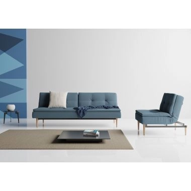 INNOVATION Dublexo sovesofa med styletto ben 115x210 cm - Sovesofaer