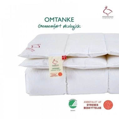 OMTANKE økologisk Lun - Økologiske dun fra danske, fritgående ænder - Ringsted Dun