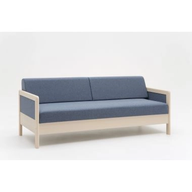 Hestbæk Sovesofa model 145 - Med springindlæg og et stel af ubehandlet bøg - sovemål 142x200 cm - Sovesofaer